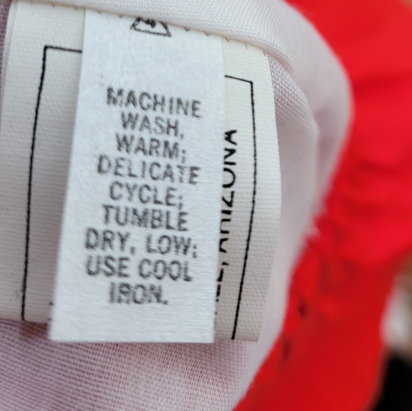 Vintage 1970s Carefree Fashions Red Lace Trim Maxi Skirt - Picture 11 of 16